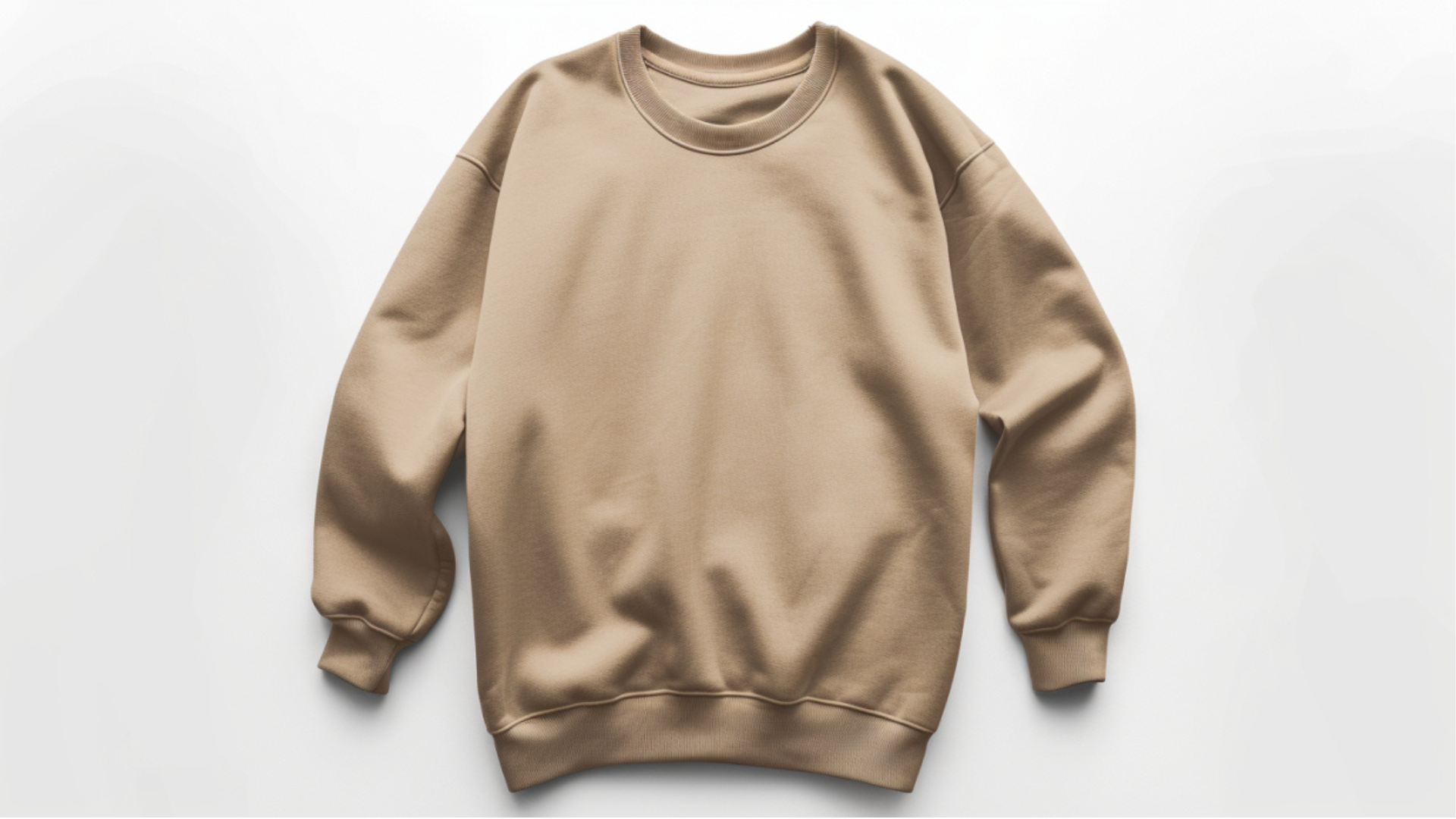 Sweater cokelat polos, menyoroti produk sweater essential Lavithra untuk musim dingin atau gaya kasual