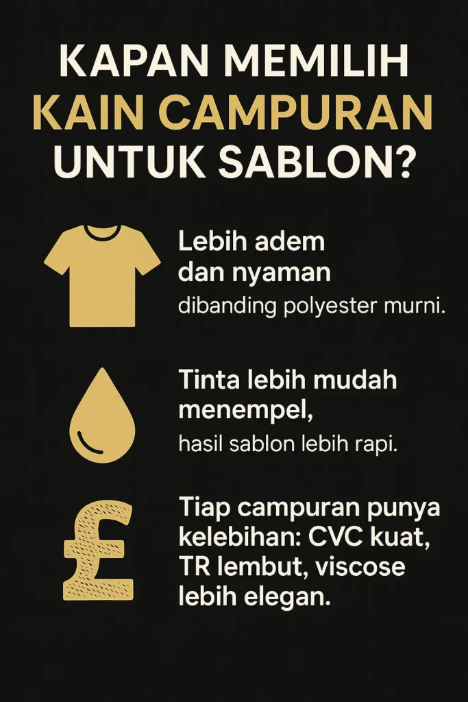 Infografik: Kapan Memilih Kain Campuran Untuk Sablon