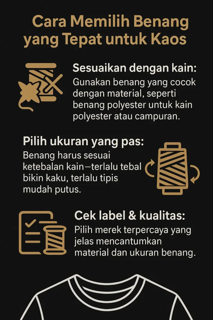 Infografik: Cara Memilih Benang yang Tepat untuk Kaos